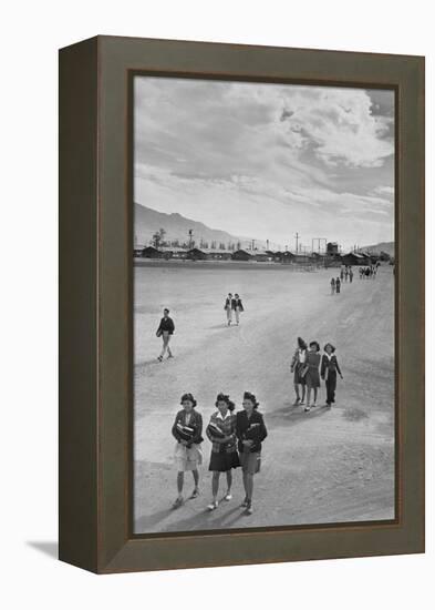 School Children-Ansel Adams-Framed Stretched Canvas