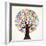 School Education Concept Tree Made with Numbers-Cienpies Design-Framed Premium Giclee Print