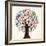 School Education Concept Tree Made with Numbers-Cienpies Design-Framed Premium Giclee Print