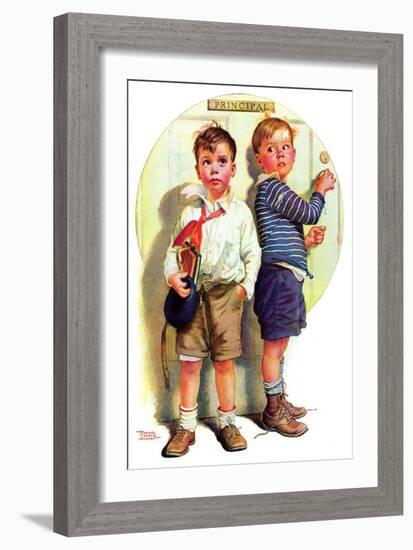 "School Fight,"September 12, 1936-Frances Tipton Hunter-Framed Giclee Print