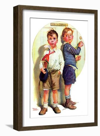 "School Fight,"September 12, 1936-Frances Tipton Hunter-Framed Giclee Print