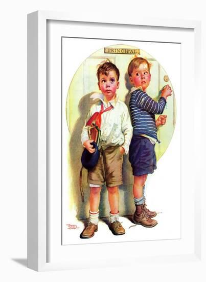 "School Fight,"September 12, 1936-Frances Tipton Hunter-Framed Giclee Print