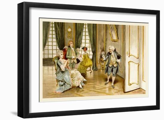 School for Scandal: I'll Be Right Back-Lucius Rossi-Framed Art Print