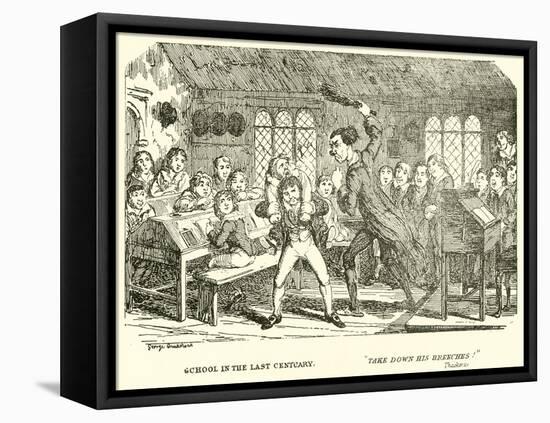 School in the Last Century-George Cruikshank-Framed Premier Image Canvas