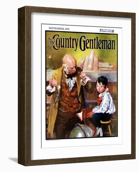 "School Master," Country Gentleman Cover, September 1, 1926-William Meade Prince-Framed Giclee Print