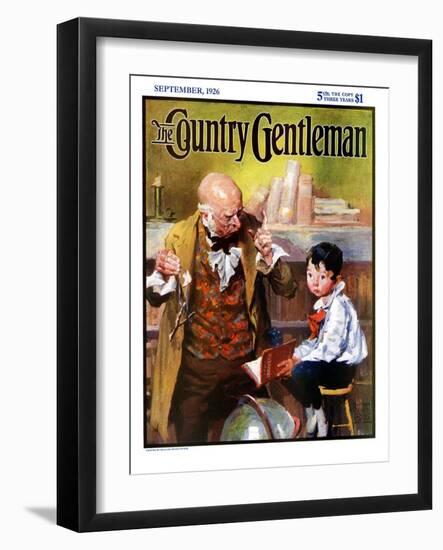 "School Master," Country Gentleman Cover, September 1, 1926-William Meade Prince-Framed Giclee Print