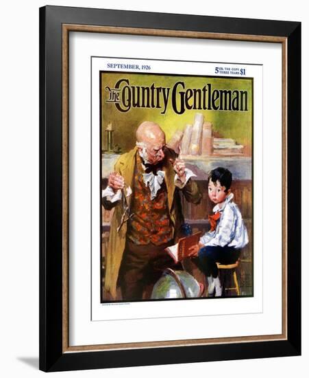 "School Master," Country Gentleman Cover, September 1, 1926-William Meade Prince-Framed Giclee Print