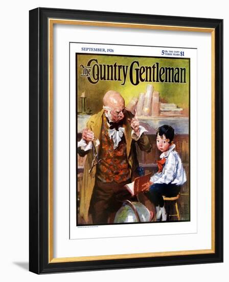 "School Master," Country Gentleman Cover, September 1, 1926-William Meade Prince-Framed Giclee Print