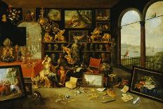 A Personification and Allegory of Sight: a Collectors Cabinet, circa 1660-School Of Antwerp-Mounted Giclee Print