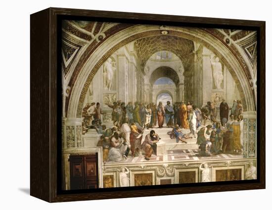 School of Athens, circa 1510-1512, One of the Murals Raphael Painted for Pope Julius II-Raphael-Framed Premier Image Canvas