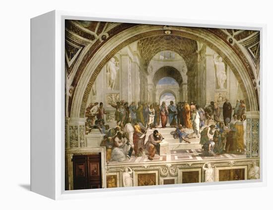 School of Athens, circa 1510-1512, One of the Murals Raphael Painted for Pope Julius II-Raphael-Framed Premier Image Canvas