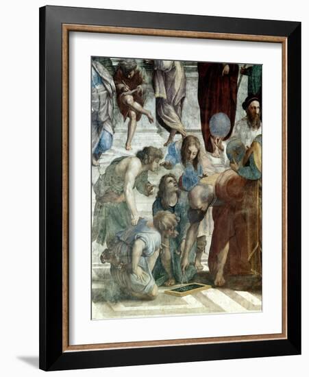 School of Athens, Detail: Euclid and Ptolemy with the Globe-Raffael-Framed Giclee Print