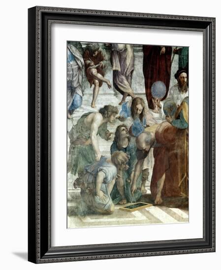 School of Athens, Detail: Euclid and Ptolemy with the Globe-Raffael-Framed Giclee Print