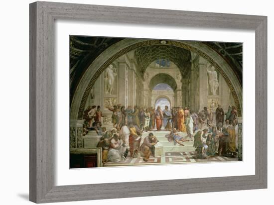 School of Athens, from the Stanza della Segnatura, 1510-11-Raphael-Framed Giclee Print