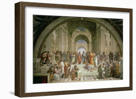 School of Athens, from the Stanza della Segnatura, 1510-11-Raphael-Framed Giclee Print