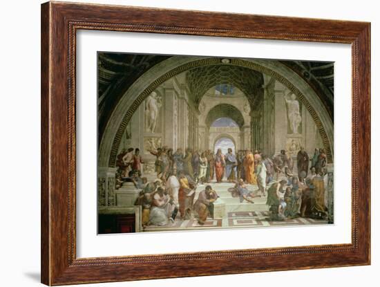 School of Athens, from the Stanza della Segnatura, 1510-11-Raphael-Framed Giclee Print