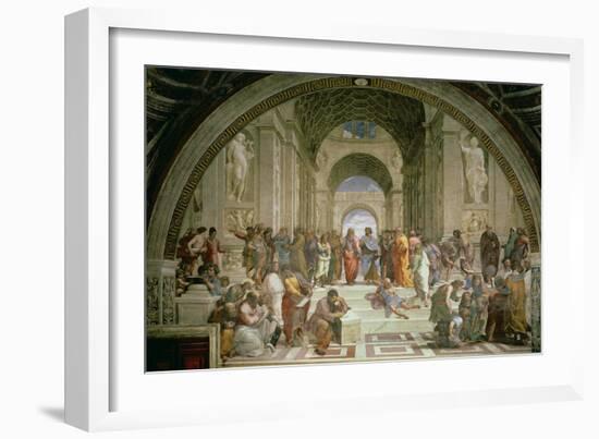 School of Athens, from the Stanza della Segnatura, 1510-11-Raphael-Framed Giclee Print