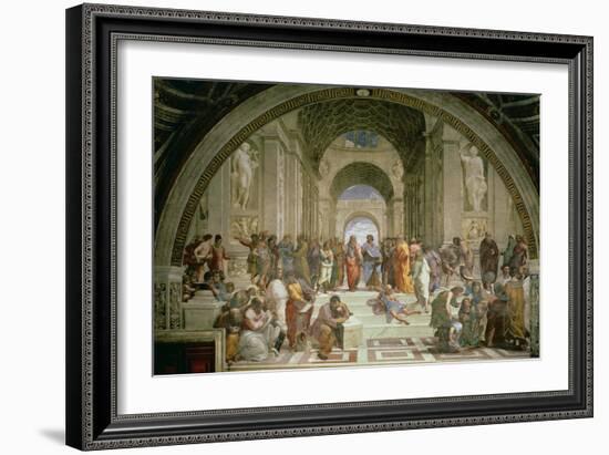 School of Athens, from the Stanza della Segnatura, 1510-11-Raphael-Framed Giclee Print