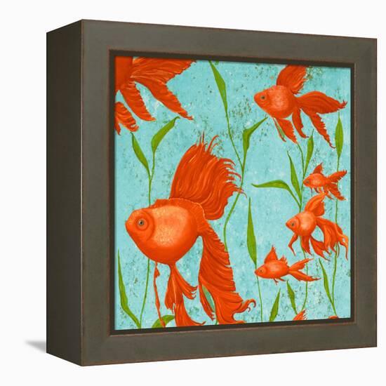 School of Fish I-Gina Ritter-Framed Stretched Canvas