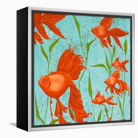 School of Fish I-Gina Ritter-Framed Stretched Canvas