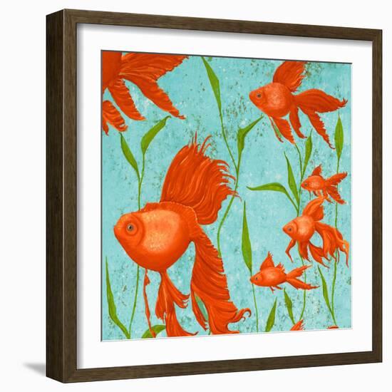 School of Fish I-Gina Ritter-Framed Premium Giclee Print