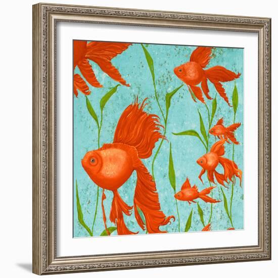 School of Fish I-Gina Ritter-Framed Art Print