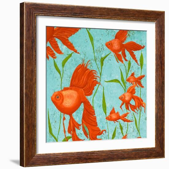 School of Fish I-Gina Ritter-Framed Art Print