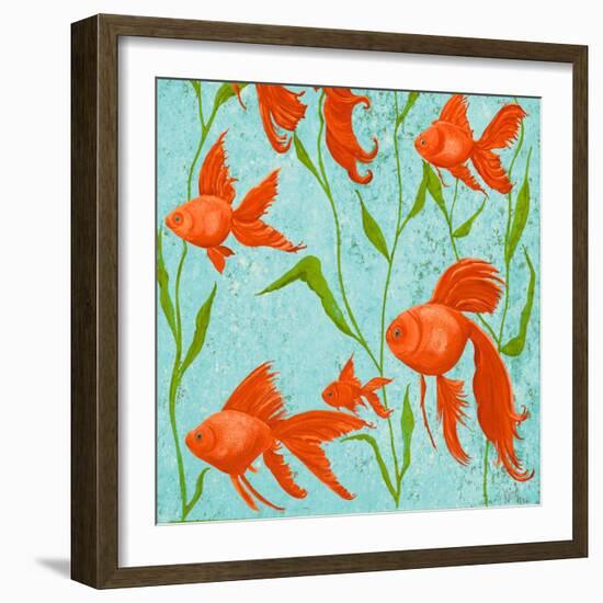 School of Fish II-Gina Ritter-Framed Art Print