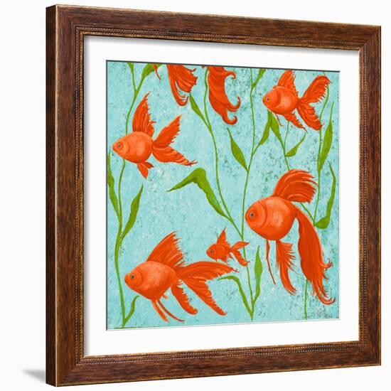 School of Fish II-Gina Ritter-Framed Art Print