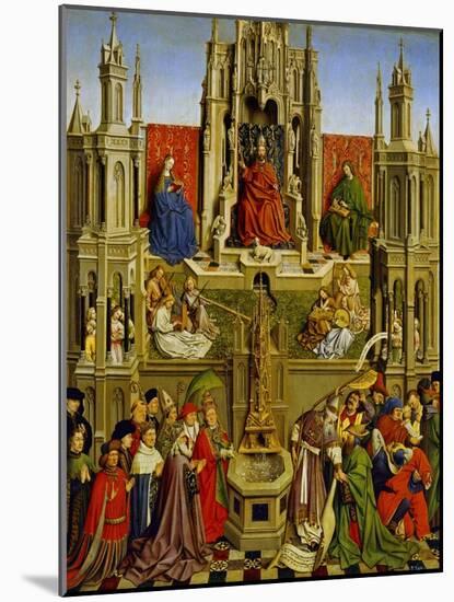 School Of: The Fountain of Grace and the Triumph of the Church Over the Synagogue-Jan van Eyck-Mounted Giclee Print