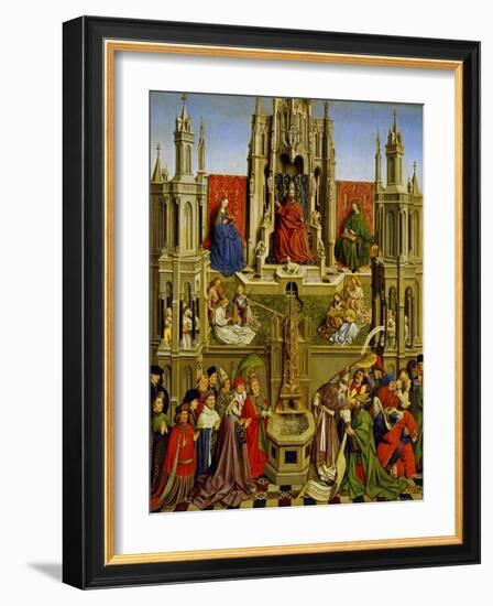 School Of: The Fountain of Grace and the Triumph of the Church Over the Synagogue-Jan van Eyck-Framed Giclee Print