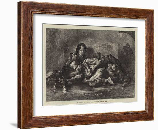 School or Gaol, a Sketch from Life-Edwin Buckman-Framed Giclee Print