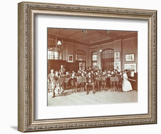 School Orchestra, Cromer Street School/ Argyle School, St Pancras, London, 1906-null-Framed Photographic Print