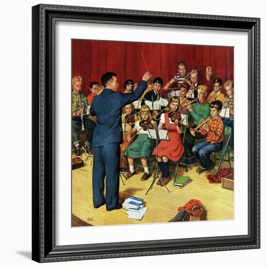 "School Orchestra", March 22, 1952-Amos Sewell-Framed Giclee Print