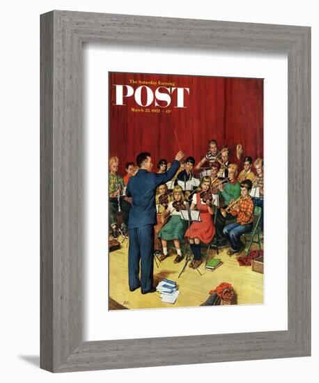 "School Orchestra" Saturday Evening Post Cover, March 22, 1952-Amos Sewell-Framed Giclee Print