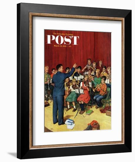 "School Orchestra" Saturday Evening Post Cover, March 22, 1952-Amos Sewell-Framed Giclee Print