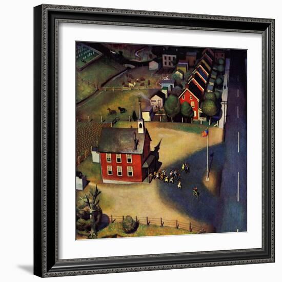 "School's Out," June 9, 1945-John Falter-Framed Giclee Print