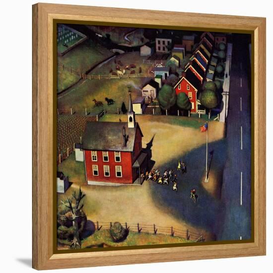 "School's Out," June 9, 1945-John Falter-Framed Premier Image Canvas