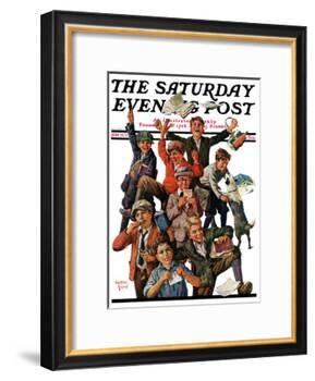 "School's Out," Saturday Evening Post Cover, June 25, 1927-Eugene Iverd-Framed Giclee Print