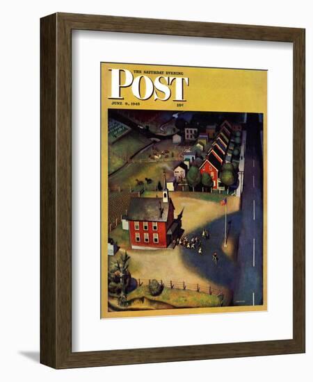 "School's Out," Saturday Evening Post Cover, June 9, 1945-John Falter-Framed Giclee Print