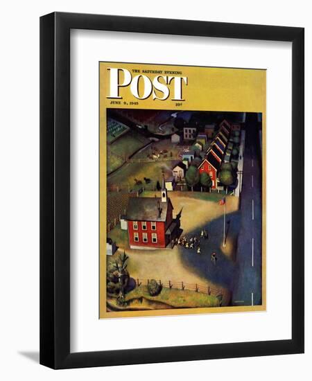 "School's Out," Saturday Evening Post Cover, June 9, 1945-John Falter-Framed Giclee Print