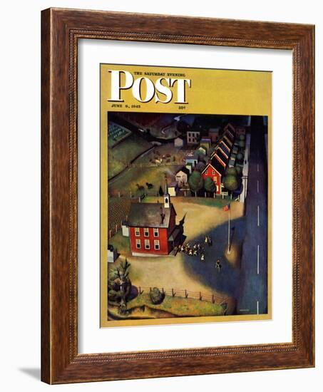 "School's Out," Saturday Evening Post Cover, June 9, 1945-John Falter-Framed Giclee Print