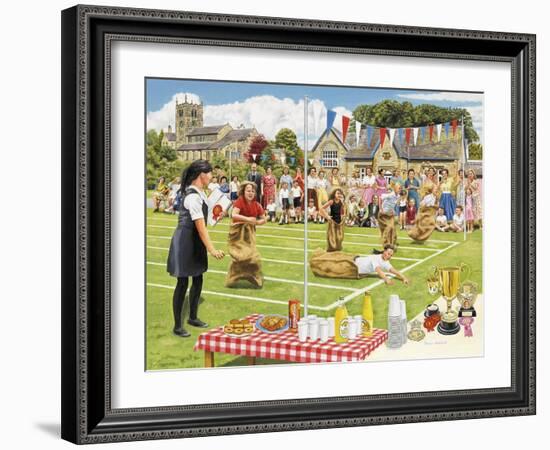 School Sports Day-Trevor Mitchell-Framed Giclee Print