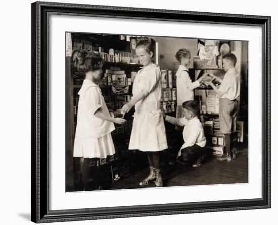 School Store, 1917-Lewis Wickes Hine-Framed Photographic Print
