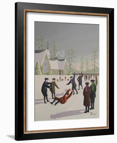 School Yard Sliding-Peter Szumowski-Framed Giclee Print