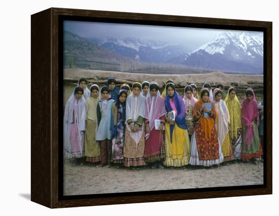 Schoolgirls, Boyerahmad Tribe, Iran, Middle East-Robert Harding-Framed Premier Image Canvas