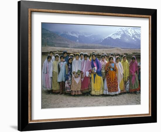 Schoolgirls, Boyerahmad Tribe, Iran, Middle East-Robert Harding-Framed Photographic Print