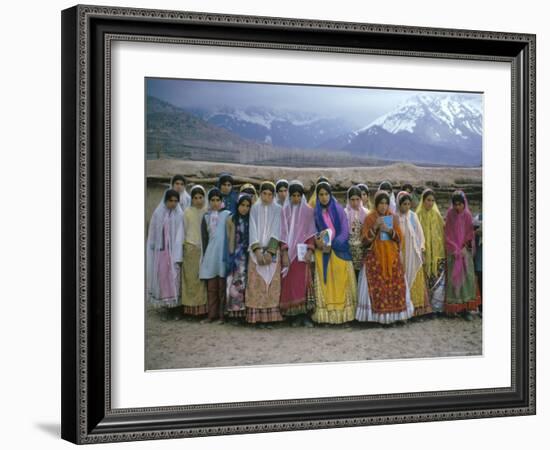 Schoolgirls, Boyerahmad Tribe, Iran, Middle East-Robert Harding-Framed Photographic Print