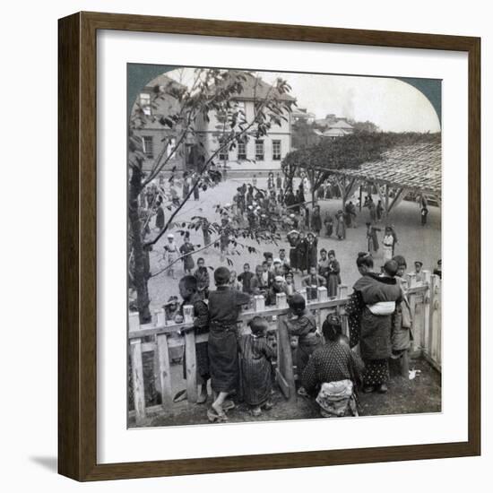 Schoolhouse and Grounds, Yokohama, Japan, 1904-Underwood & Underwood-Framed Photographic Print