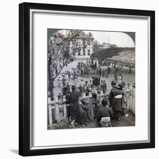 Schoolhouse and Grounds, Yokohama, Japan, 1904-Underwood & Underwood-Framed Photographic Print